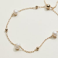 Freshwater Pearl Orbit Bolo Bracelet | Pearl Jewelry