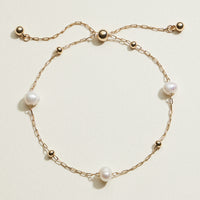 Freshwater Pearl Orbit Bolo Bracelet | Pearl Jewelry
