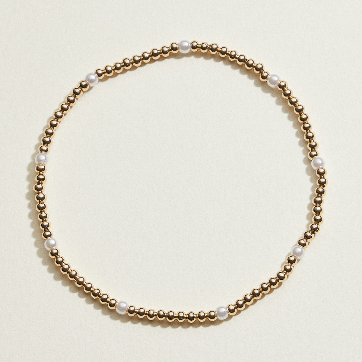Beaded Stretch Bracelet Set with Pearl Accent | Stackable Jewelry