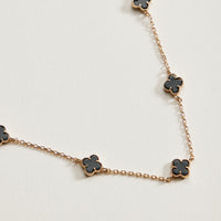 Mini Quatrefoil Station Bracelet | Delicate Multi Charm Jewelry