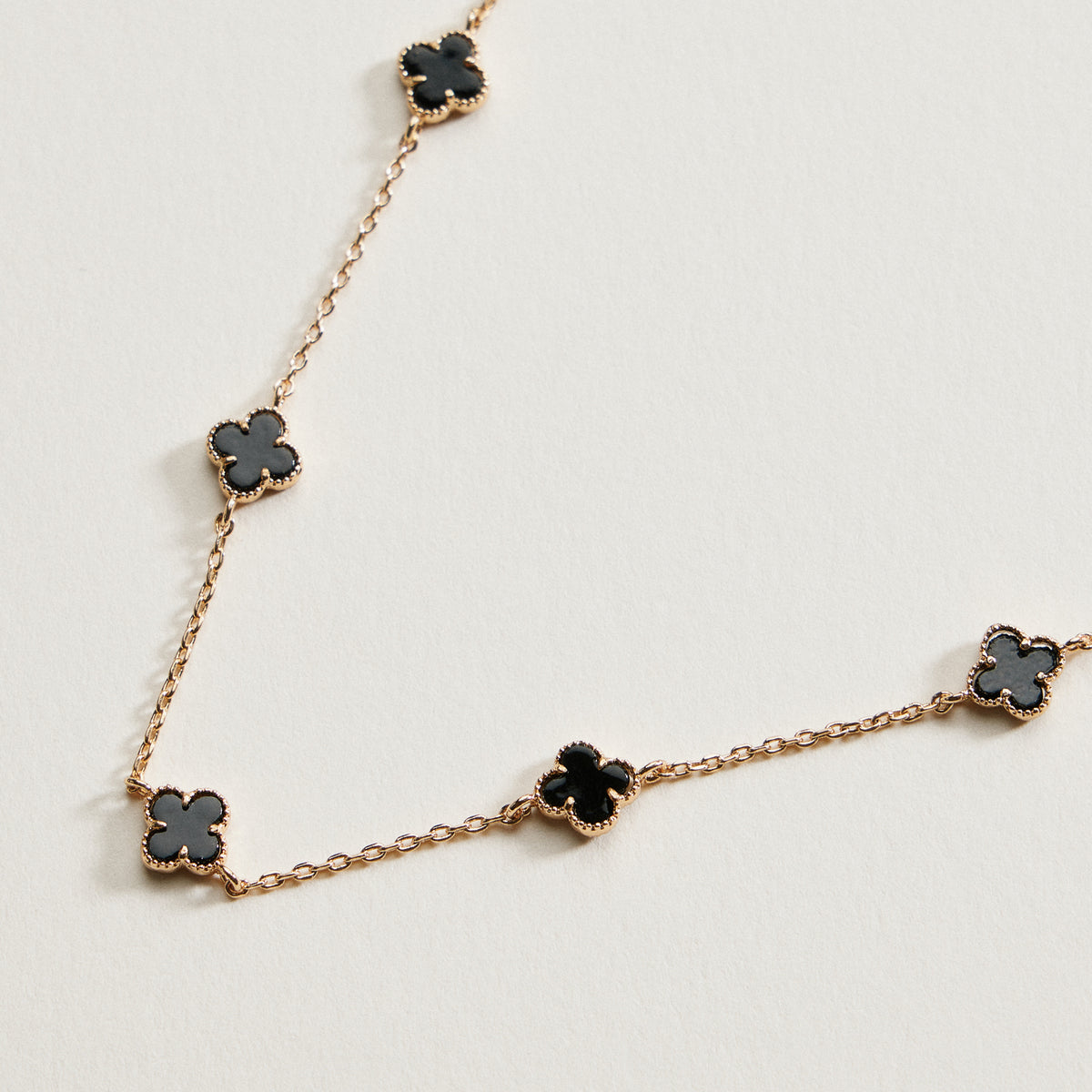 Mini Quatrefoil Station Bracelet | Delicate Multi Charm Jewelry