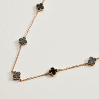 Mini Quatrefoil Station Bracelet | Delicate Multi Charm Jewelry