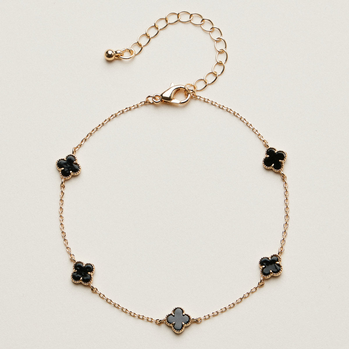 Mini Quatrefoil Station Bracelet | Delicate Multi Charm Jewelry