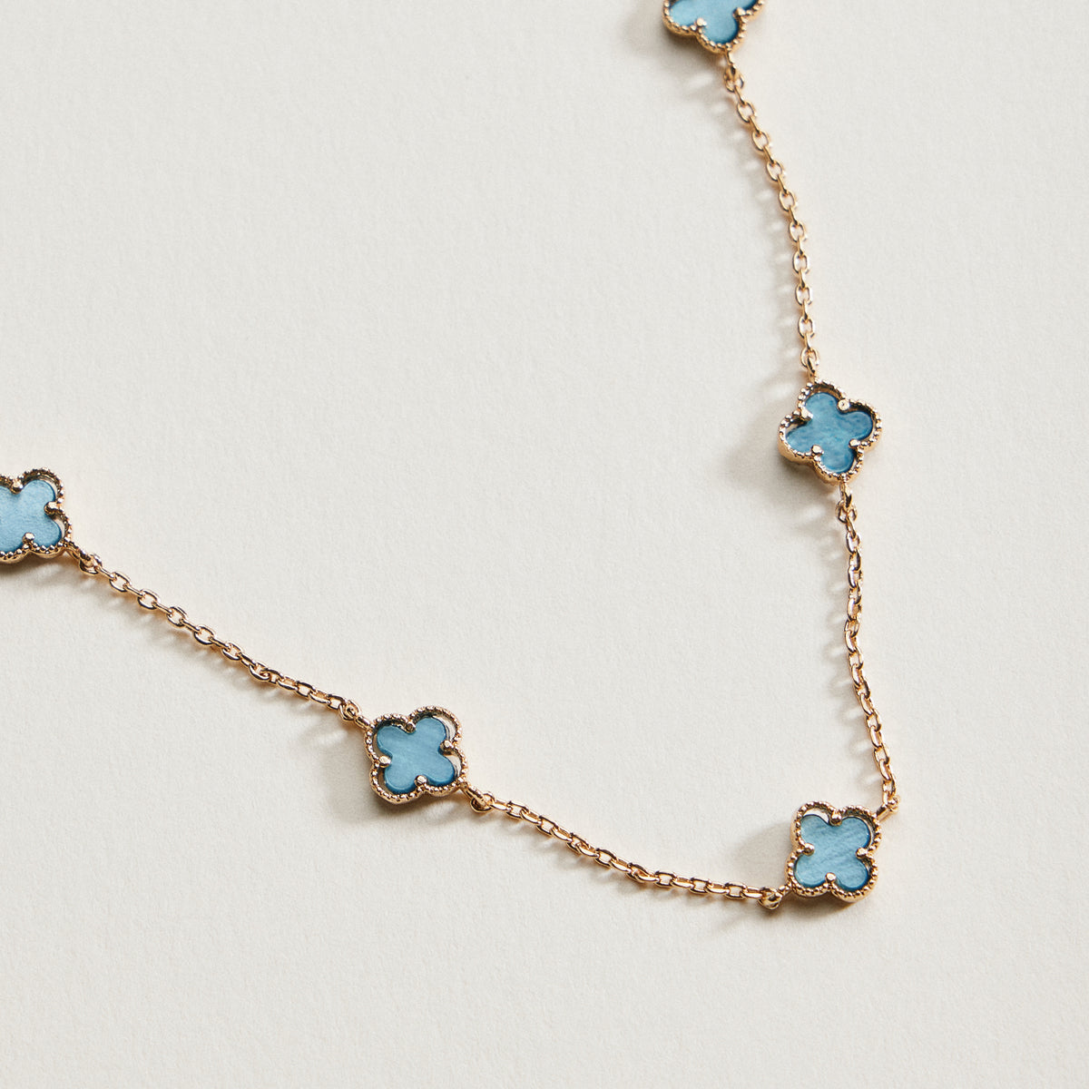 Mini Quatrefoil Station Bracelet | Delicate Multi Charm Jewelry