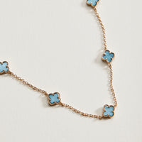 Mini Quatrefoil Station Bracelet | Delicate Multi Charm Jewelry