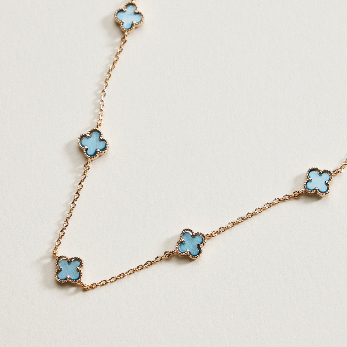 Mini Quatrefoil Station Bracelet | Delicate Multi Charm Jewelry