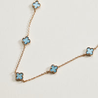 Mini Quatrefoil Station Bracelet | Delicate Multi Charm Jewelry