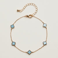 Mini Quatrefoil Station Bracelet | Delicate Multi Charm Jewelry