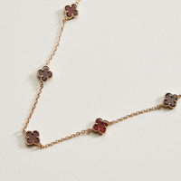 Mini Quatrefoil Station Bracelet | Delicate Multi Charm Jewelry