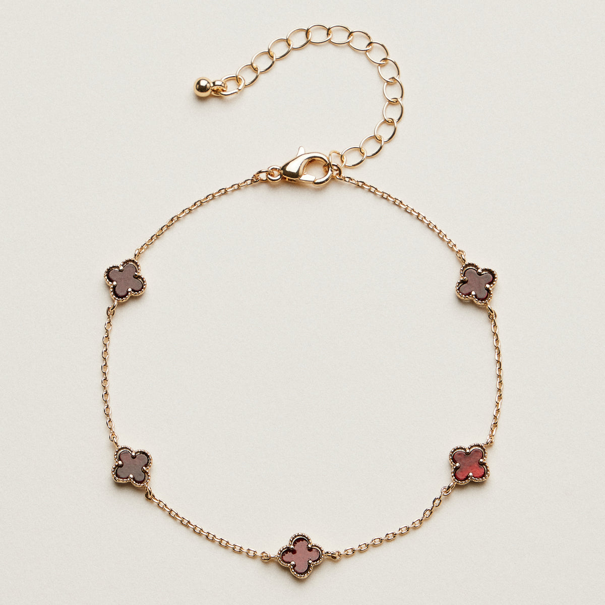 Mini Quatrefoil Station Bracelet | Delicate Multi Charm Jewelry