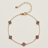 Mini Quatrefoil Station Bracelet | Delicate Multi Charm Jewelry