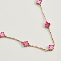 Mini Quatrefoil Station Bracelet | Delicate Multi Charm Jewelry