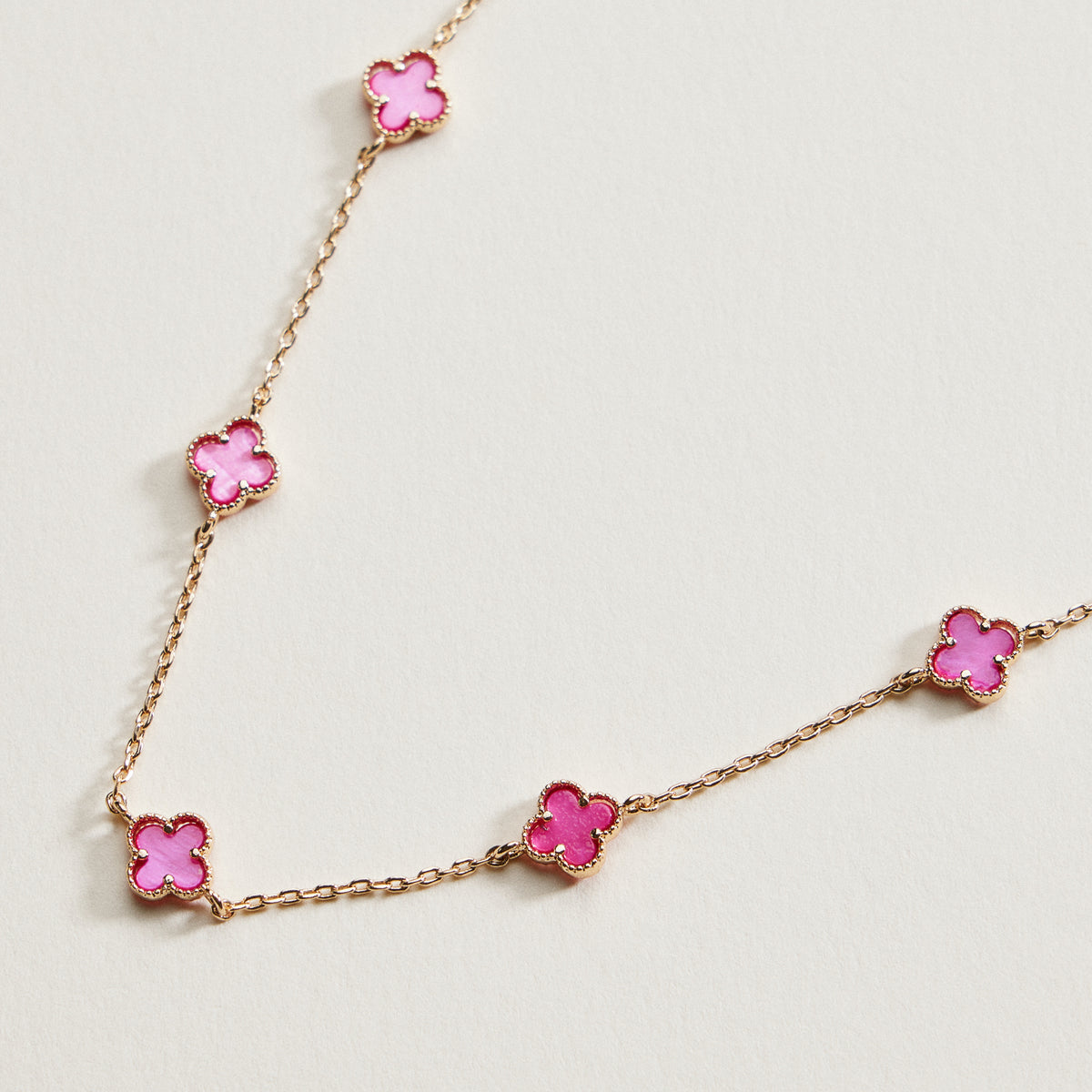Mini Quatrefoil Station Bracelet | Delicate Multi Charm Jewelry