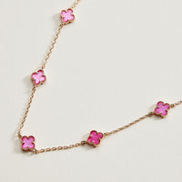 Mini Quatrefoil Station Bracelet | Delicate Multi Charm Jewelry