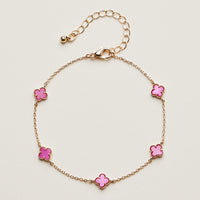 Mini Quatrefoil Station Bracelet | Delicate Multi Charm Jewelry