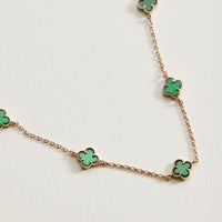 Mini Quatrefoil Station Bracelet | Delicate Multi Charm Jewelry