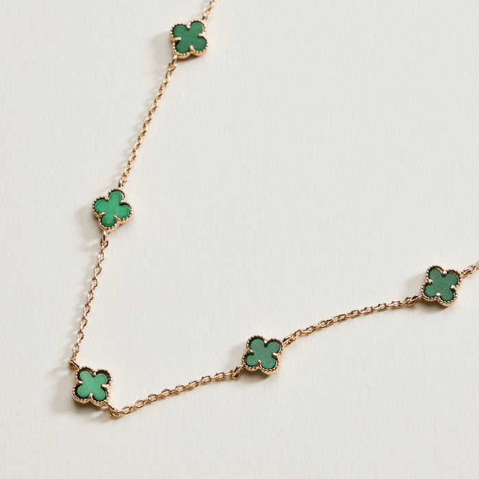 Mini Quatrefoil Station Bracelet | Delicate Multi Charm Jewelry