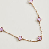 Mini Quatrefoil Station Bracelet | Delicate Multi Charm Jewelry