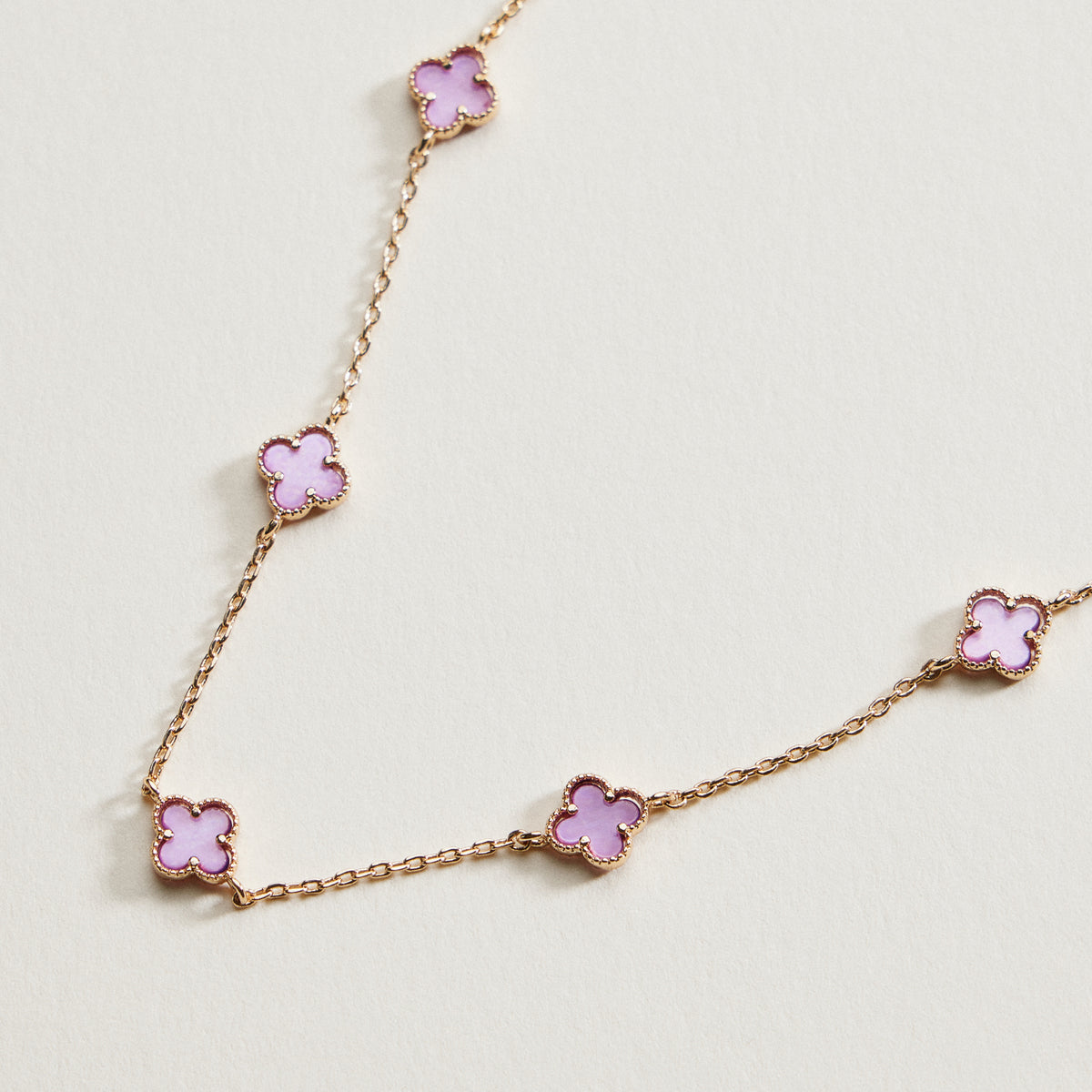 Mini Quatrefoil Station Bracelet | Delicate Multi Charm Jewelry