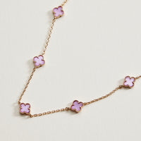 Mini Quatrefoil Station Bracelet | Delicate Multi Charm Jewelry