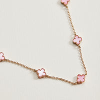 Mini Quatrefoil Station Bracelet | Delicate Multi Charm Jewelry