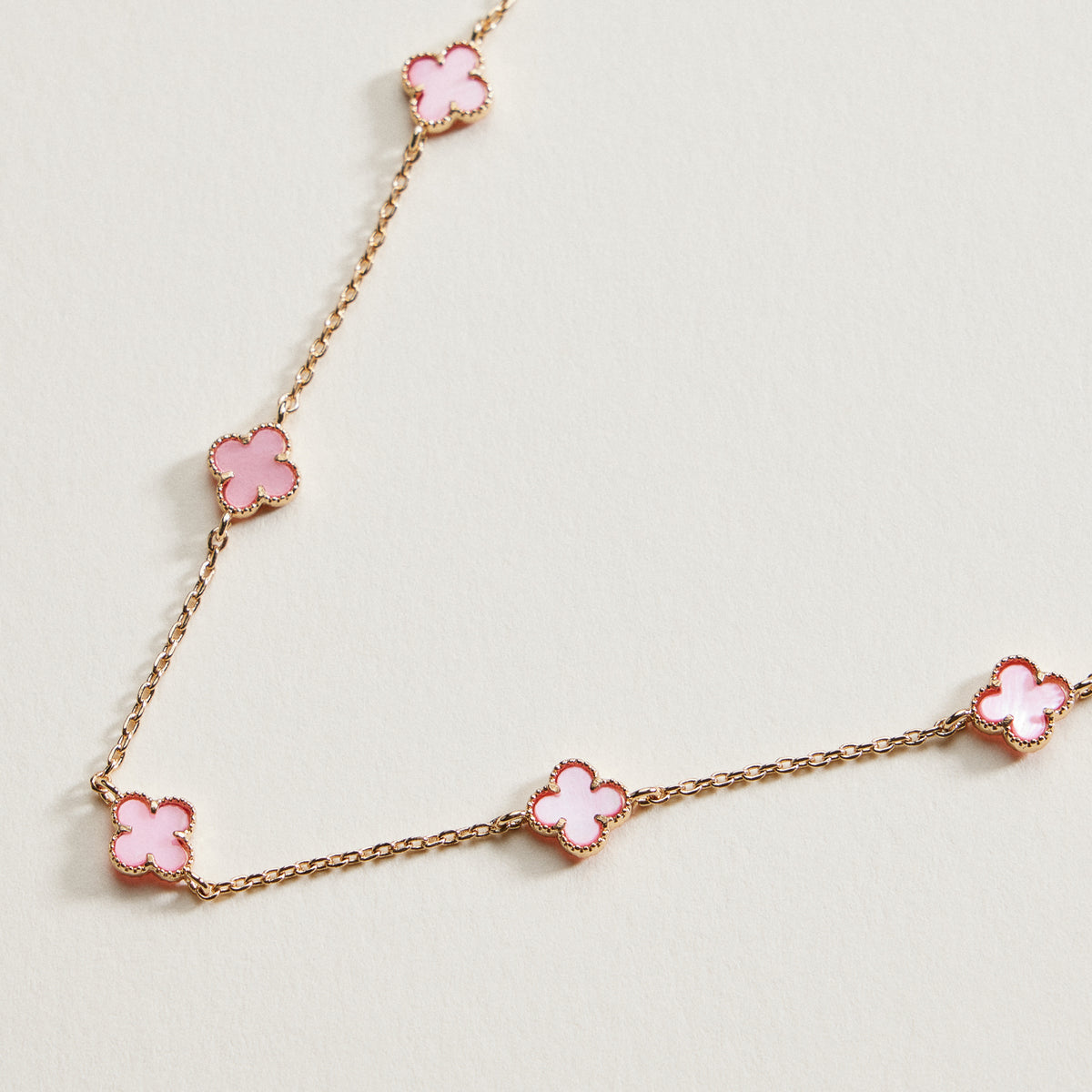 Mini Quatrefoil Station Bracelet | Delicate Multi Charm Jewelry