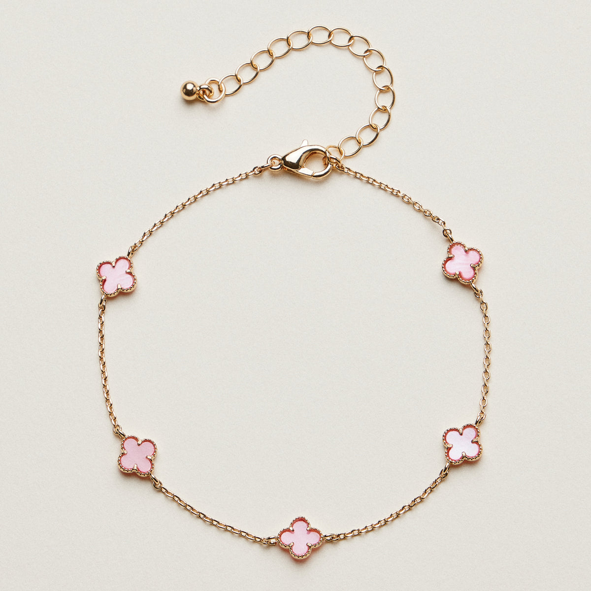 Mini Quatrefoil Station Bracelet | Delicate Multi Charm Jewelry