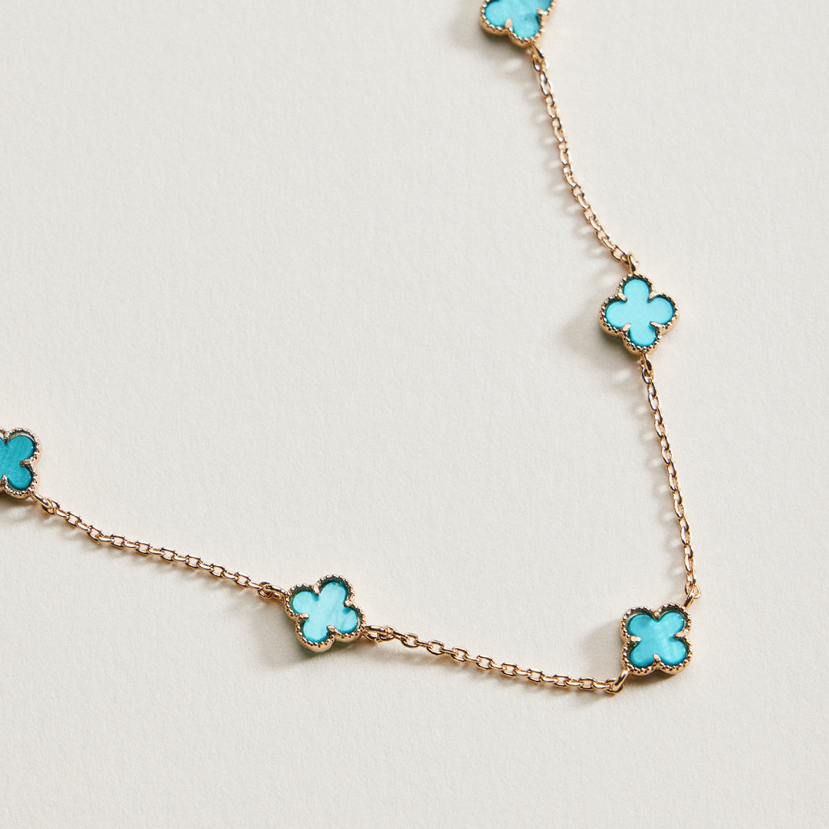 Mini Quatrefoil Station Bracelet | Delicate Multi Charm Jewelry