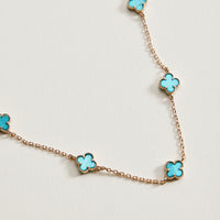 Mini Quatrefoil Station Bracelet | Delicate Multi Charm Jewelry