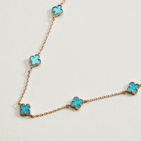 Mini Quatrefoil Station Bracelet | Delicate Multi Charm Jewelry