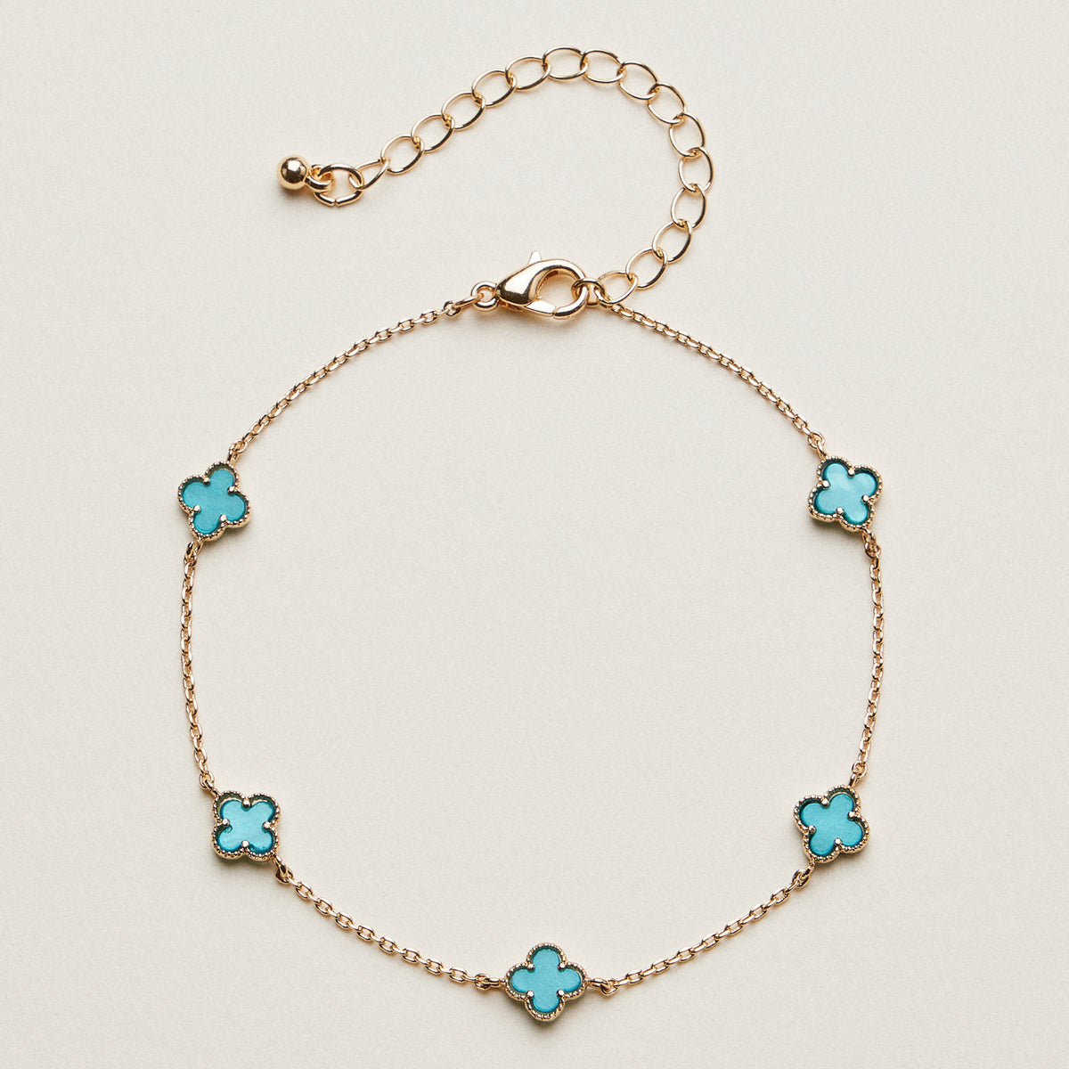 Mini Quatrefoil Station Bracelet | Delicate Multi Charm Jewelry