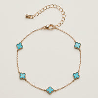 Mini Quatrefoil Station Bracelet | Delicate Multi Charm Jewelry
