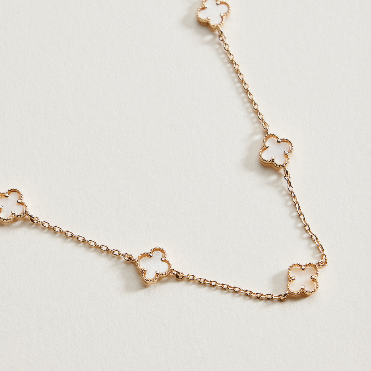 Mini Quatrefoil Station Bracelet | Delicate Multi Charm Jewelry