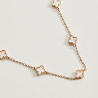 Mini Quatrefoil Station Bracelet | Delicate Multi Charm Jewelry