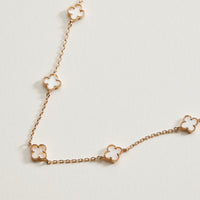 Mini Quatrefoil Station Bracelet | Delicate Multi Charm Jewelry