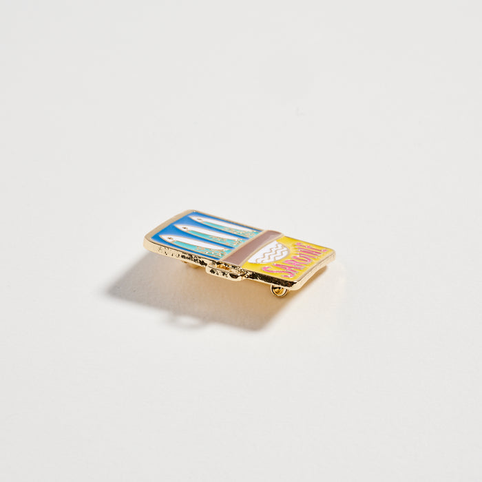 Enamel Quirky Brooch Pin -- Sardine Can
