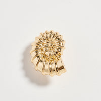 Gold Nautilus Shell Brooch Pin – Vintage Inspired Spiral Statement Lapel Pin
