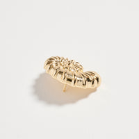 Gold Nautilus Shell Brooch Pin – Vintage Inspired Spiral Statement Lapel Pin