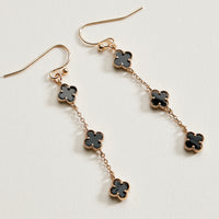 Mini Quatrefoil Dangle Earrings | Delicate Charm Jewelry