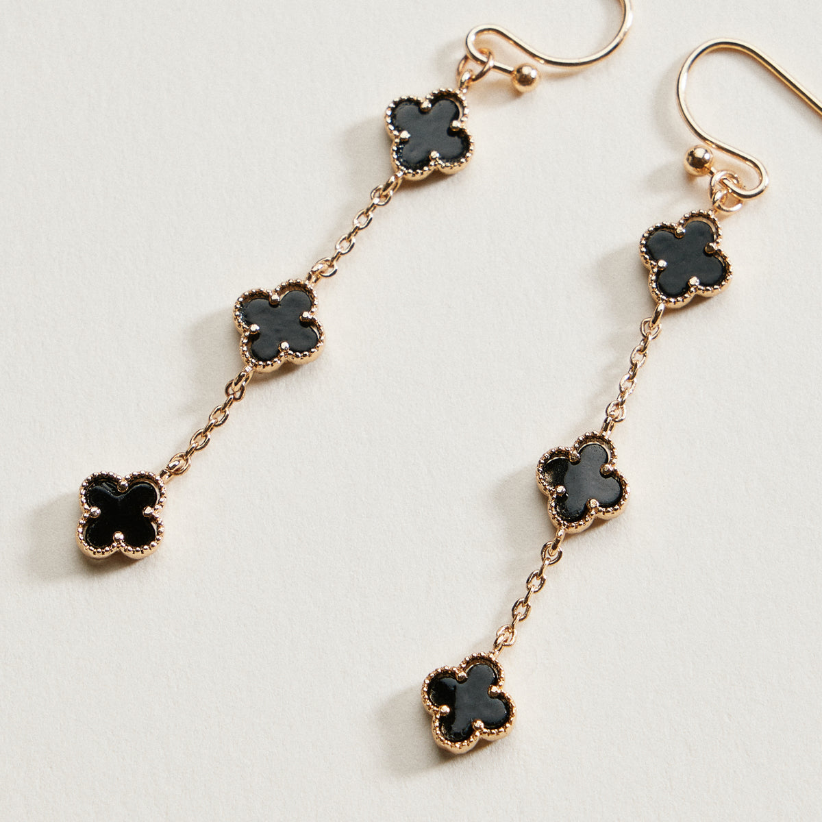 Mini Quatrefoil Dangle Earrings | Delicate Charm Jewelry