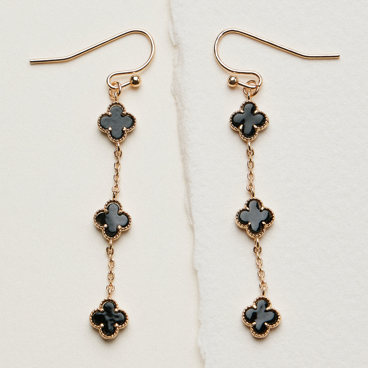 Mini Quatrefoil Dangle Earrings | Delicate Charm Jewelry