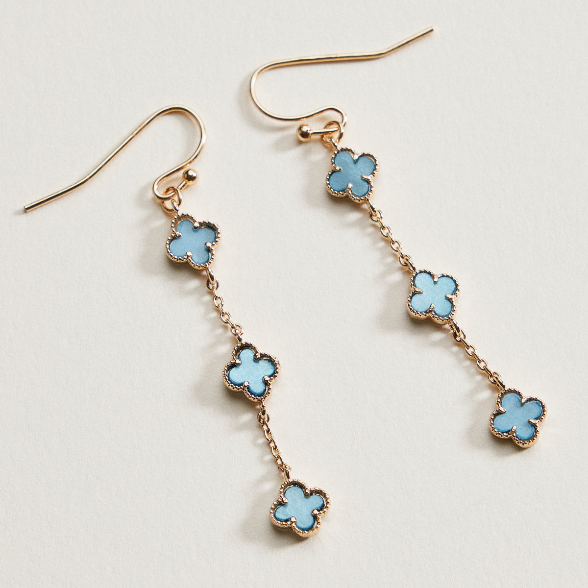 Mini Quatrefoil Dangle Earrings | Delicate Charm Jewelry