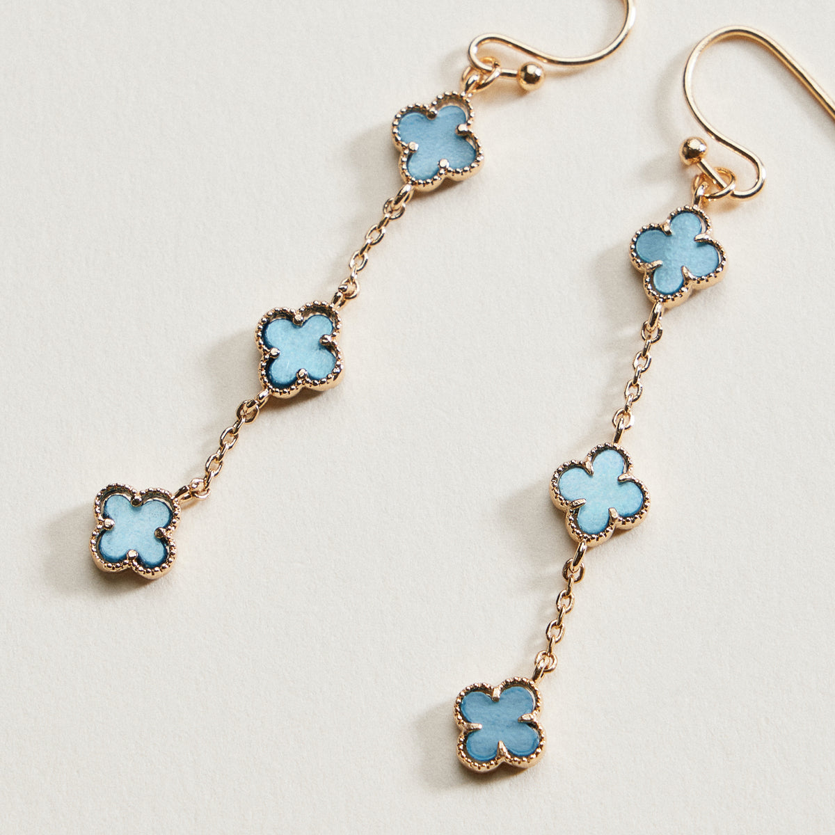 Mini Quatrefoil Dangle Earrings | Delicate Charm Jewelry