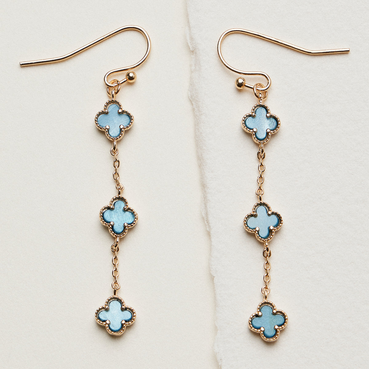 Mini Quatrefoil Dangle Earrings | Delicate Charm Jewelry