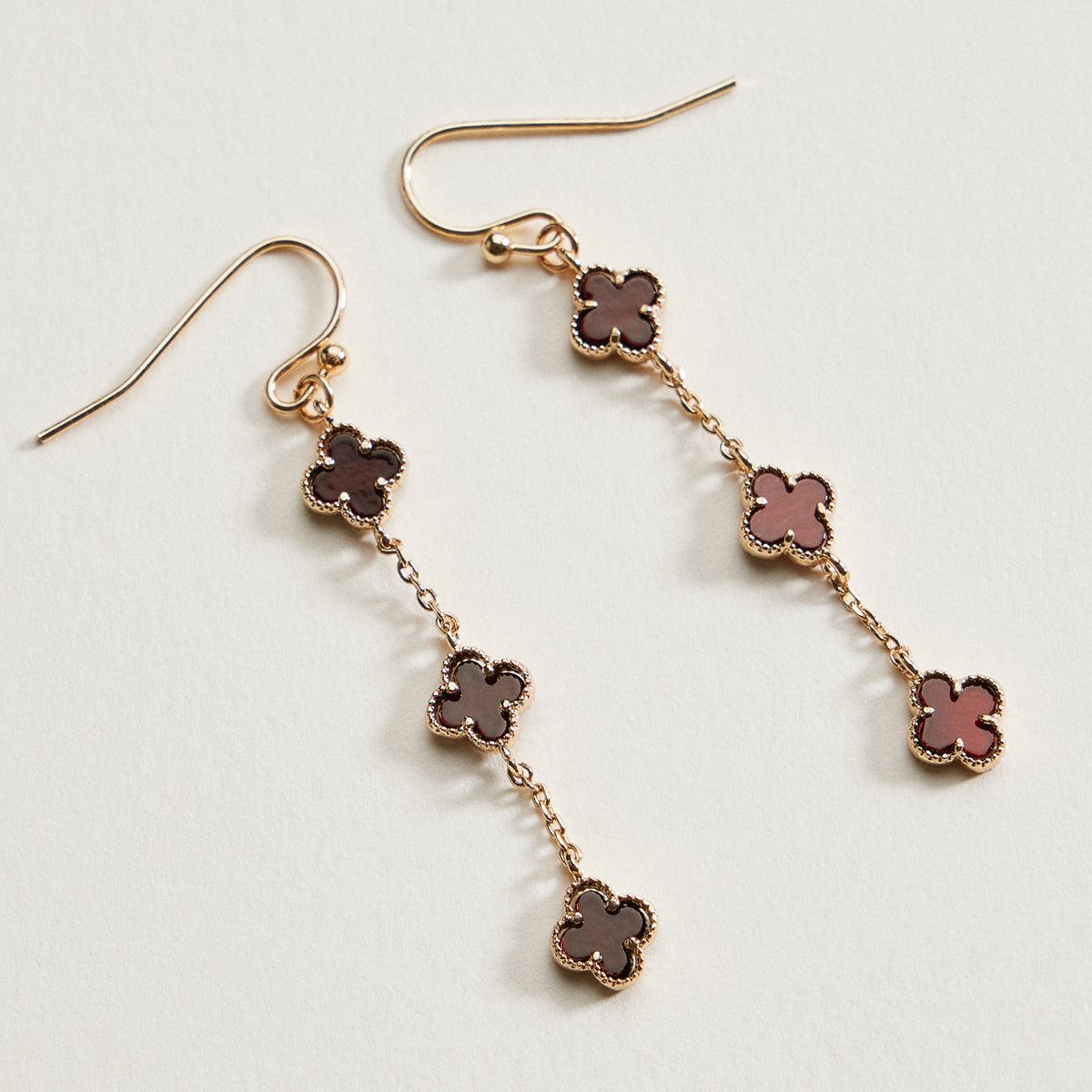 Mini Quatrefoil Dangle Earrings | Delicate Charm Jewelry