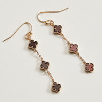 Mini Quatrefoil Dangle Earrings | Delicate Charm Jewelry