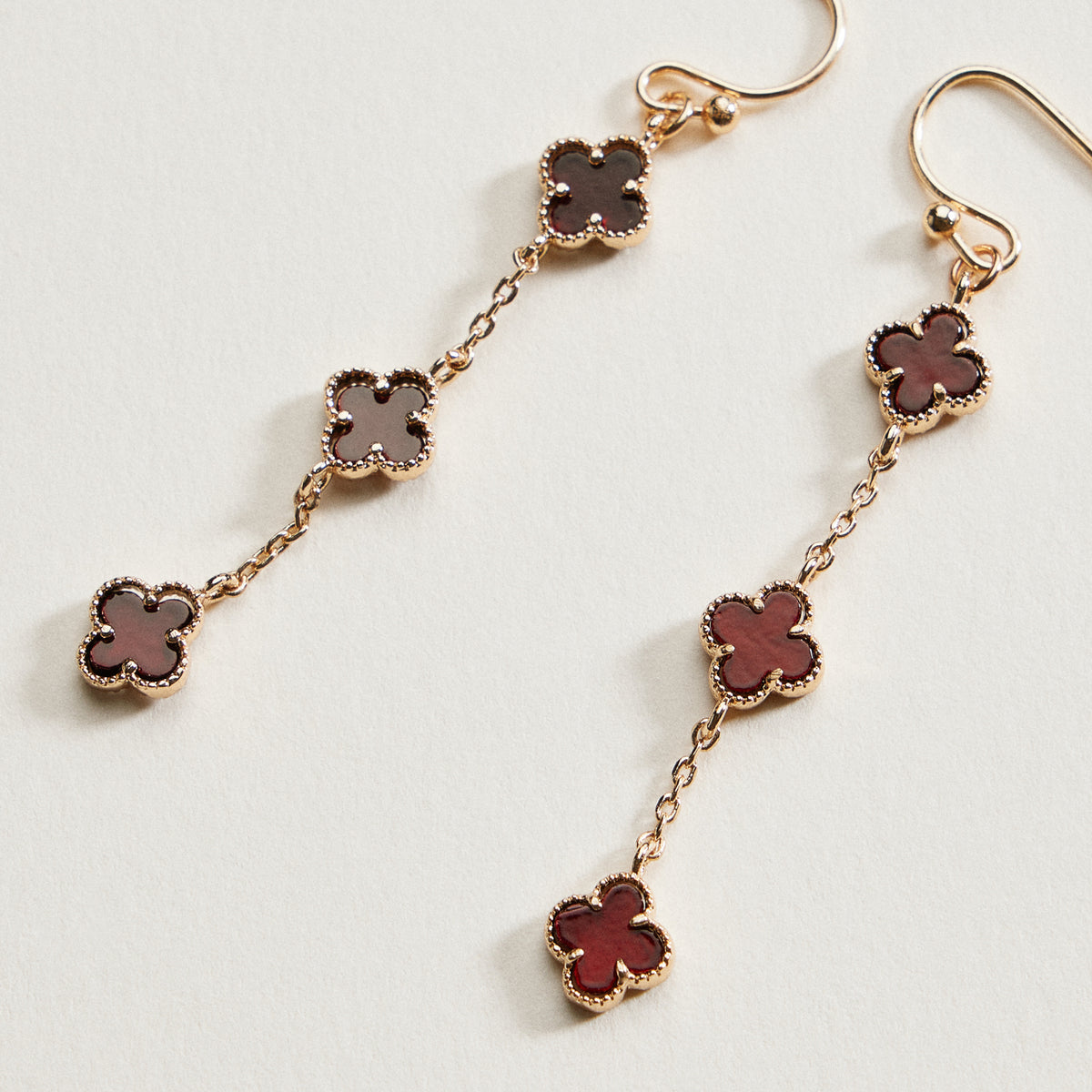 Mini Quatrefoil Dangle Earrings | Delicate Charm Jewelry