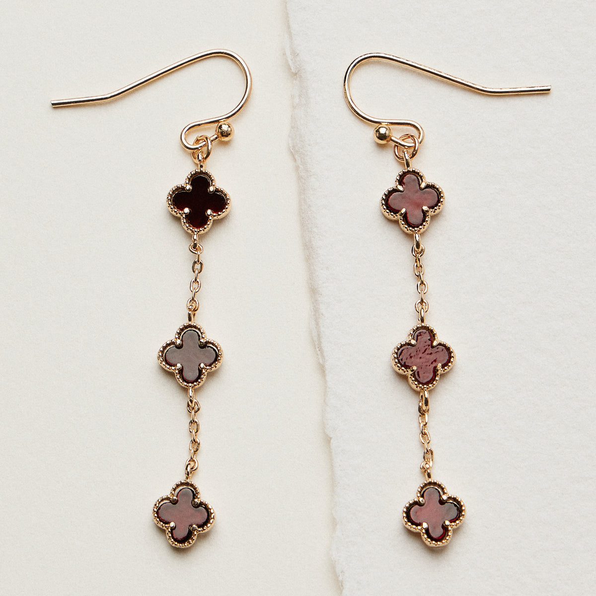 Mini Quatrefoil Dangle Earrings | Delicate Charm Jewelry