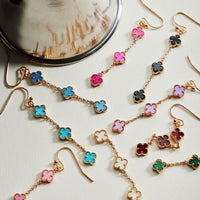 Mini Quatrefoil Dangle Earrings | Delicate Charm Jewelry