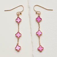 Mini Quatrefoil Dangle Earrings | Delicate Charm Jewelry